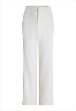 Off white high west wide leg trouser
