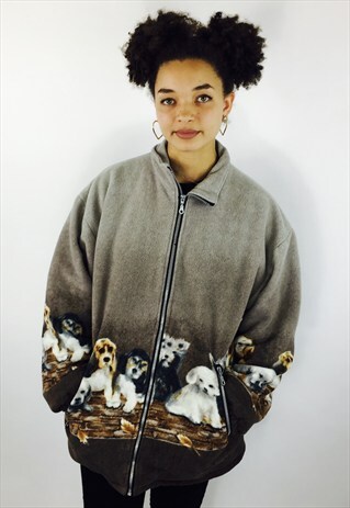 CUTE PUPPY TEDDY BEAR FLEECE JACKET