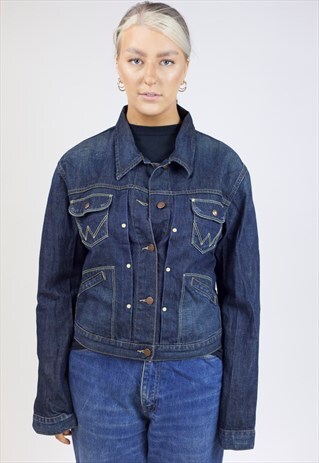 VINTAGE 90'S WRANGLER DARK LIGHT DENIM JACKET