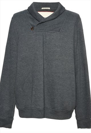 VINTAGE TOMMY HILFIGER PLAIN GREY SWEATSHIRT - L