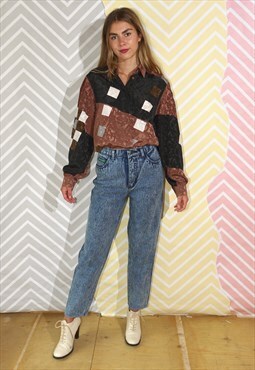 Jeans Vintage 80s Mom High Waisted Stonewash Size 8