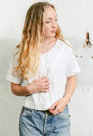 VINTAGE 70S EMBROIDERED HIPPIE SHIRT