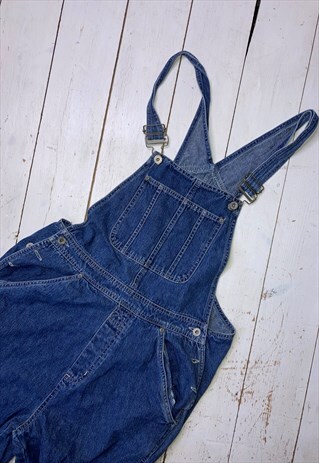 vintage blue medium denim 90s dungarees
