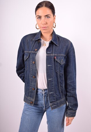 LEVI'S WOMENS VINTAGE DENIM JACKET MEDIUM BLUE 90'S