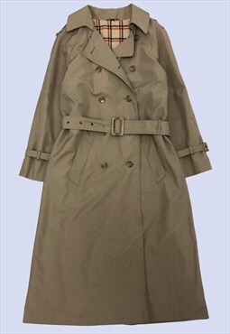 CANADA Beige Trench Full Length Casual Cotton Belted Coat 