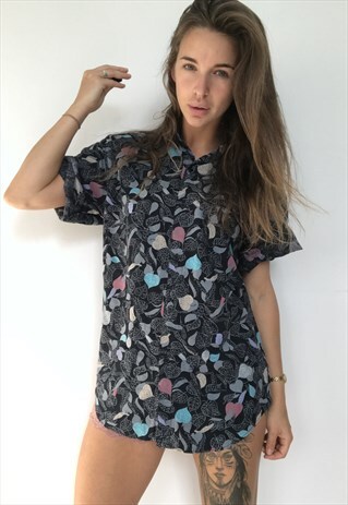 PATTERNED OVERSIZED RETRO VINTAGE UNISEX FESTIVAL SHIRT