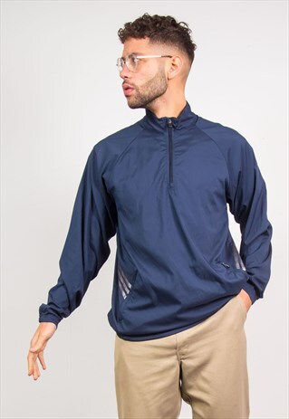 ADIDAS 1/4 ZIP WINDBREAKER JACKET TRACK TOP
