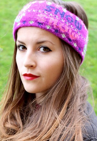 VINTAGE 90S SKI HEADBAND - FESTIVAL - ONE SIZE FITS ALL