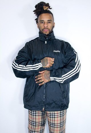 ADIDAS BLACK RAINCOAT