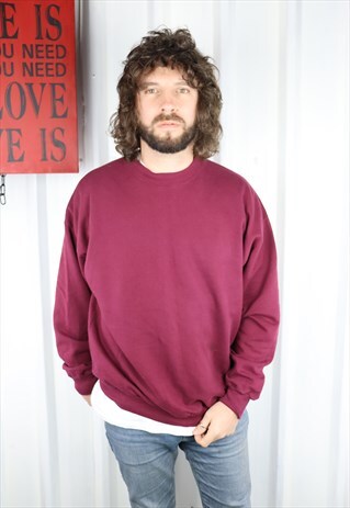 VINTAGE 90'S USA RED SWEATSHIRT OVERSIZED,LARGE