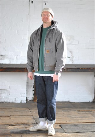 90S CARHARTT HOODED BOMBER CHORE JACKET