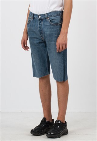 VINTAGE RETRO BLUE LEVI'S 501 FIT MIDI DENIM SHORTS