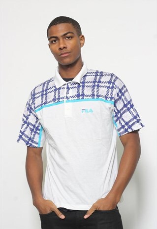 VINTAGE FILA LOGO POLO SHIRT WHITE