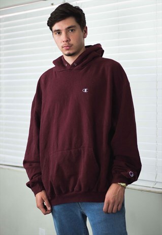 VINTAGE CHAMPION HOODIE SWEATSHIRT LOGO 90S XXL 27.3