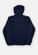 REEBOK EMBROIDERED NAVY BLUE FLEECE HOODED JACKET SIZE M