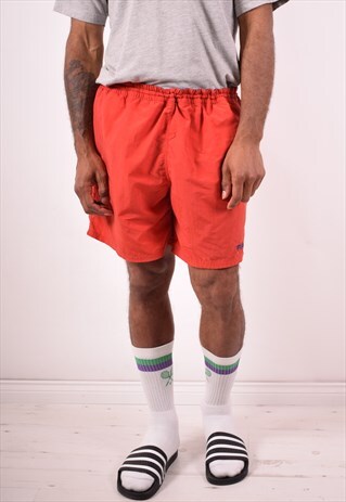 FILA MENS VINTAGE SHORTS LARGE RED 90S