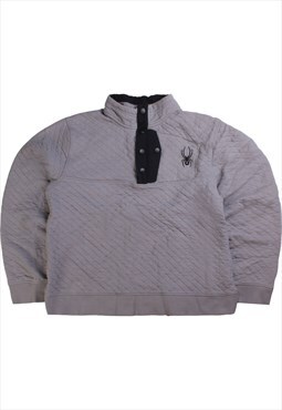 Vintage  Spyder Sweatshirt Quarter Zip Grey Large