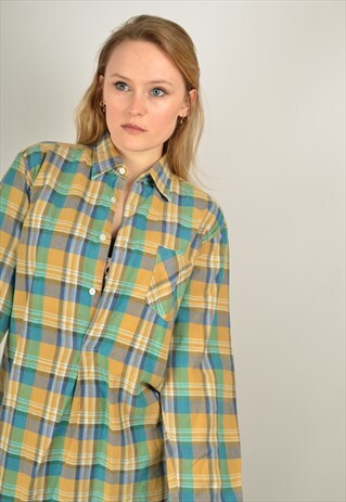 VINTAGE CHECK FLANNEL SHIRT