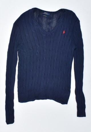 VINTAGE 90'S POLO RALPH LAUREN JUMPER SWEATER NAVY BLUE