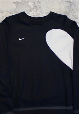 Nike vintage reworked sweatshirt in black and white 