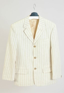 Vintage 90s linen blazer jacket