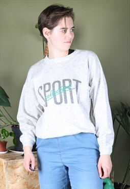 Vintage Sweater Grey with Sport Collection Print