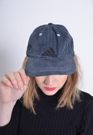 VINTAGE ADIDAS BASEBALL CAP HAT BLUE