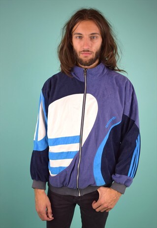 VINTAGE 90'S ADIDAS VELOUR TRACK JACKET