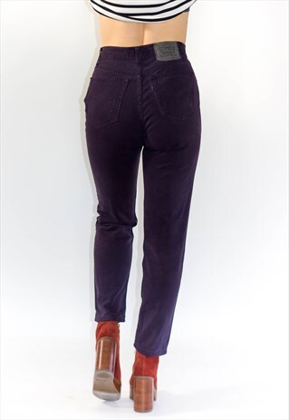VINTAGE PURPLE CHINO STYLE TROUSERS