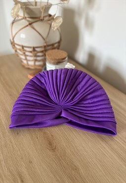Vintage 70s purple turban 