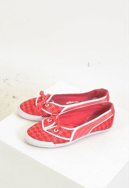 Vintage 00s PUMA ballet shoes in red