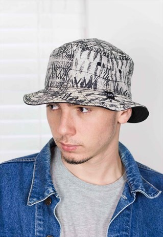 VINTAGE LRG REVERSIBLE BUCKET HAT LOGO 90S ONE SIZE 2.1