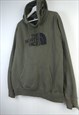 VINTAGE THE NORTH FACE SWEATSHIRT HOODIE IN GREEN L