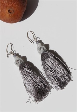 SILK TASSEL EARRINGS