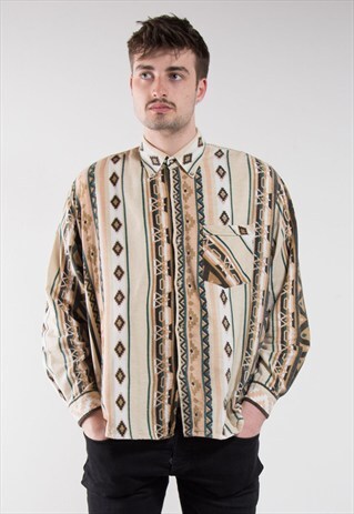 VINTAGE AZTEC FLANNEL SHIRT