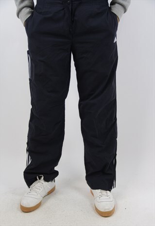 VINTAGE ADIDAS LIGHT NAVY TRACKSUIT BOTTOMS
