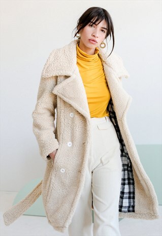 TEDDY BEAR SHEARLING TRENCH COAT