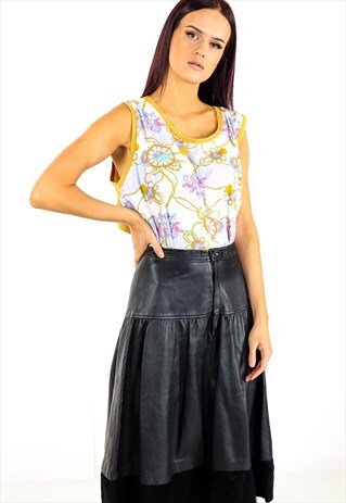 VINTAGE LEATHER SKIRT ACSK13