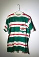 VINTAGE 90S GREEN AND WHITE T-SHIRT 