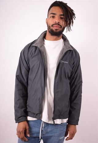 BERGHAUS MENS VINTAGE REVERSIBLE JACKET SMALL GREY 90S