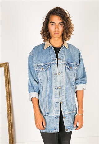 VINTAGE 80S LEVIS DENIM LONG JACKET / R139