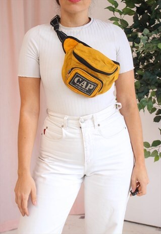 VINTAGE 90S FESTIVAL BUM BAG IN YELLOW