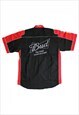 BLACK & RED CHASE AUTHENTICS BUDWEISER VINTAGE RACING SHIRT