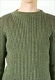 FRANCE ARMY KNIT 80S WOOL SWEATER MEN JUMPER PULLOVER TOP