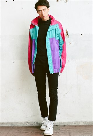 VINTAGE 80S BOLD RAIN JACKET