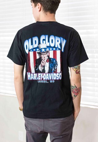 VINTAGE HARLEY DAVIDSON T-SHIRT LOGO 90S L 8.8