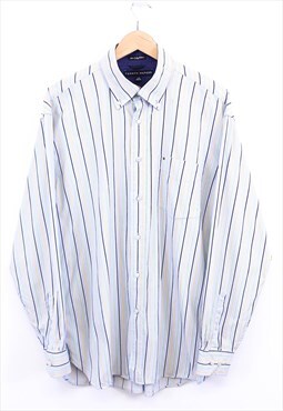 Vintage Tommy Hilfiger Shirt Multicolour Striped With Pocket