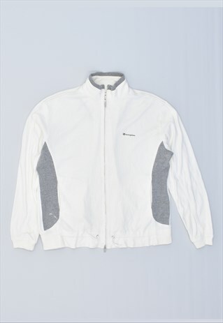 VINTAGE 90'S CHAMPION TRACKSUIT TOP JACKET WHITE