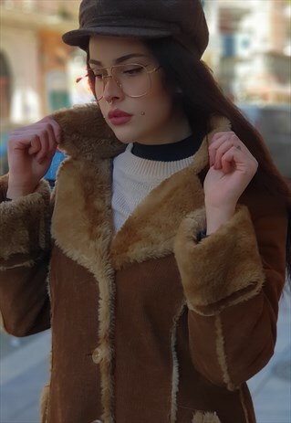 VINTAGE 90'S CLASSIC COAT WITH FAKE FUR COD.1A-23