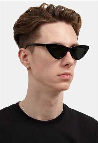 CAT EYE BLACK SUNGLASSES